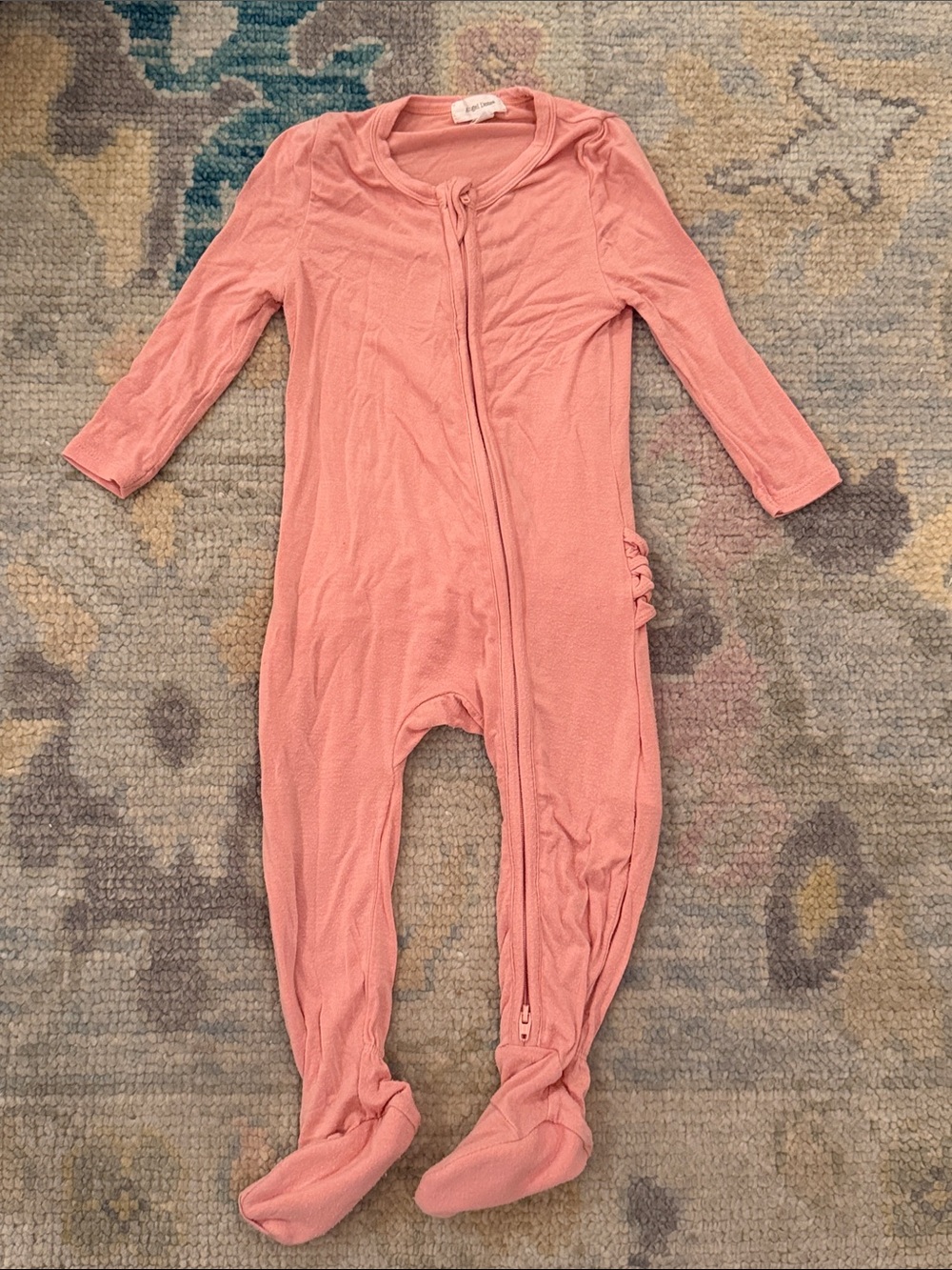 Angel Dear Pink Footed One-Piece Zippered Romper